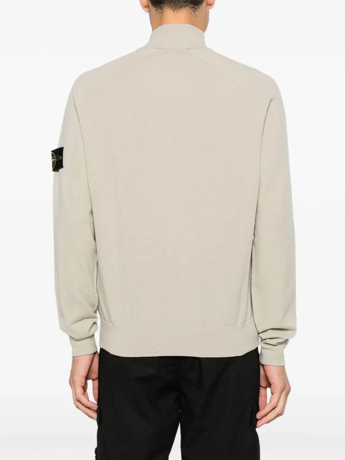 Джемпер с короткой молнией из шерсти Stone Island, нейтральные — фото 4