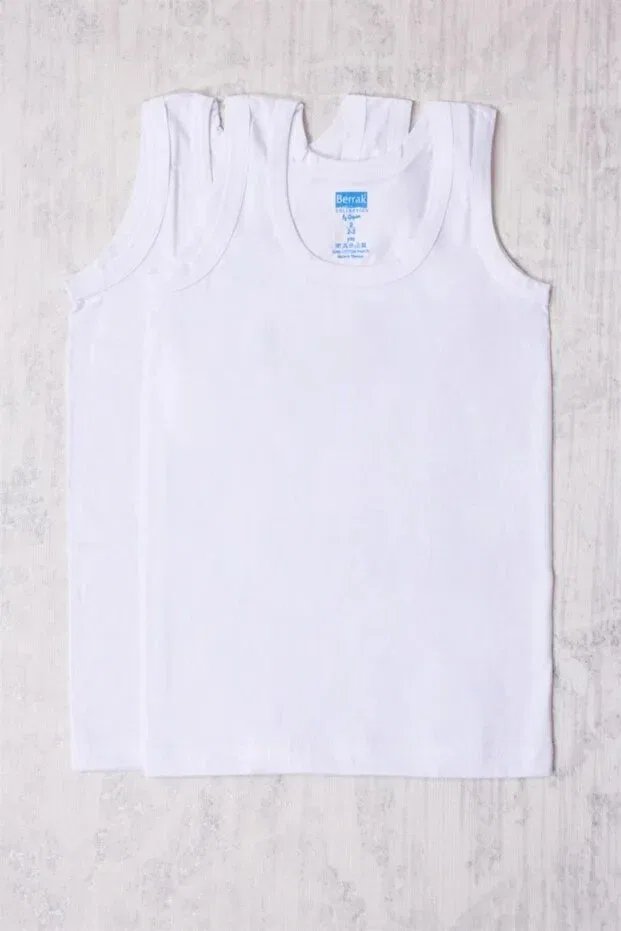 Детское нижнее белье для мальчиков хлопковое 2-Pack boys undershirt Generic Brands, White