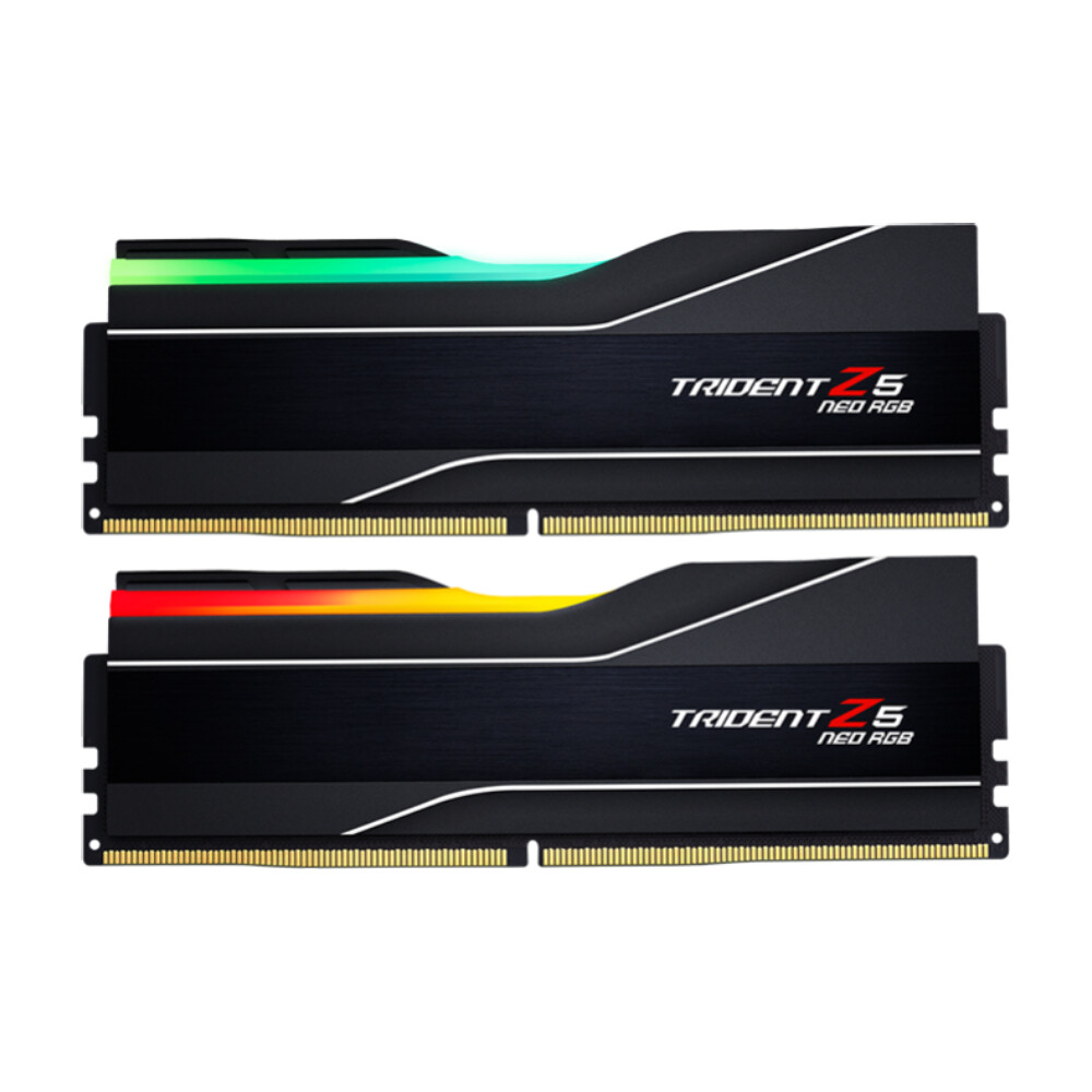 

Оперативная память G.SKILL Trident Z5 NEO RGB, 48 Гб DDR5 (2x24 Гб), 5600 МГц, CL40, F5-5600J4040D24GX2-TZ5NR, черный