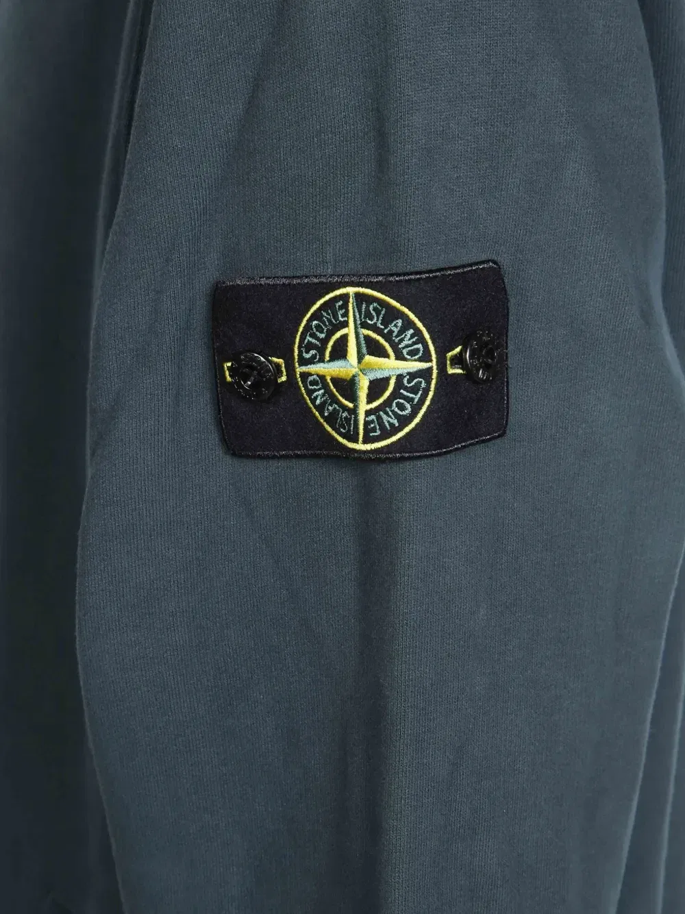 Свитшот из органического флиса с начесом Stone Island, зеленый — фото 3