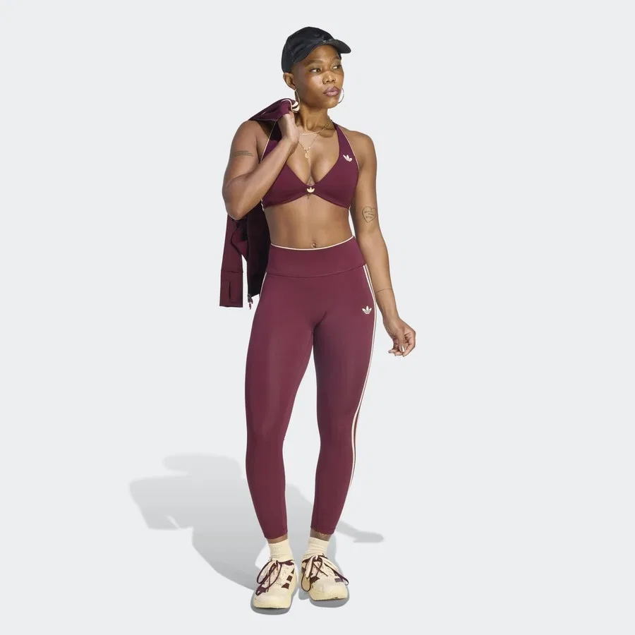 Спортивные леггинсы 7/8 с принтом Superstar adidas, Бордовый — фото 4