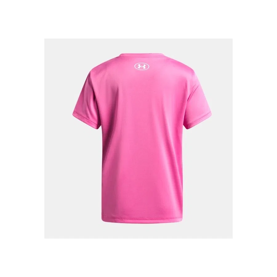 Детская футболка с коротким рукавом UA Tech Branded Under Armour, Розовый — фото 2