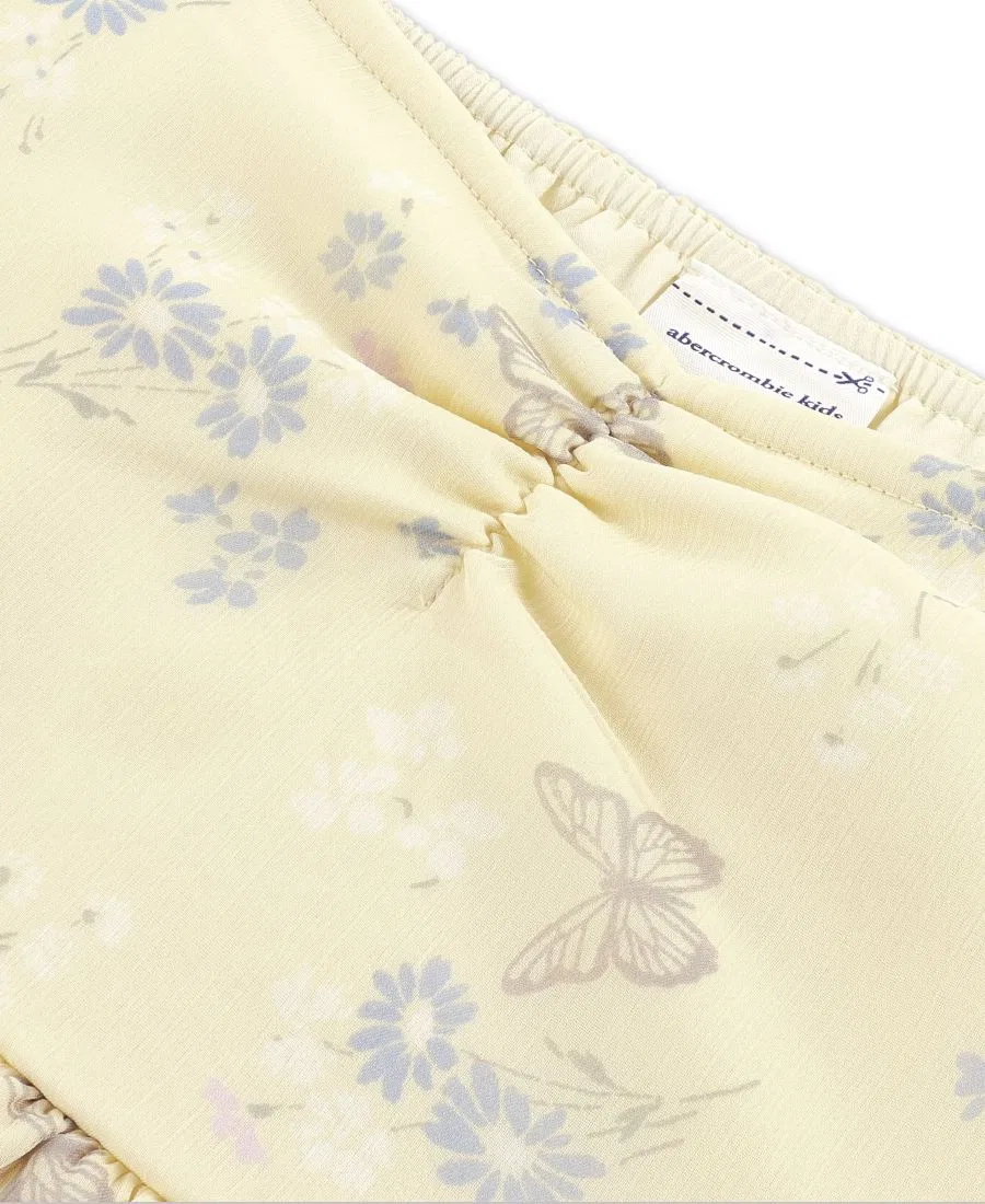 Топ-бабси с коротким рукавом, модель abercrombie kids, Light Pastel Yellow — фото 3