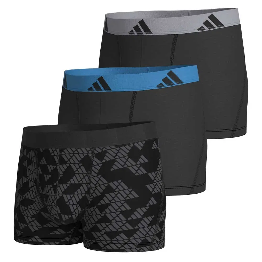 Боксеры Active Flex Cotton, 3 шт, Adidas, черный