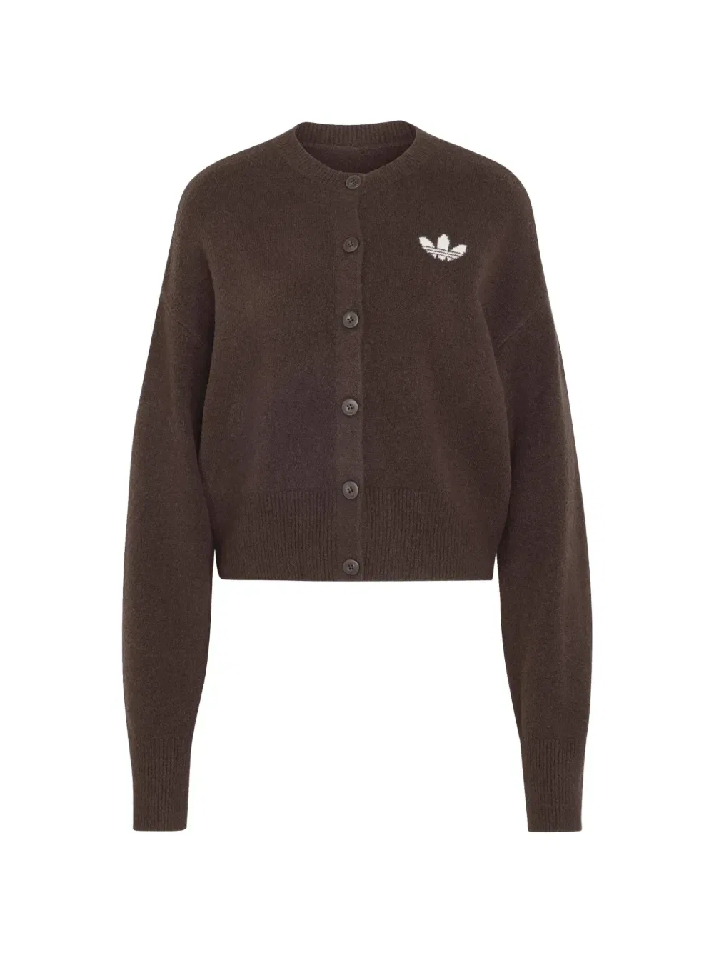 Трикотажный кардиган Essentials Adidas, коричневый
