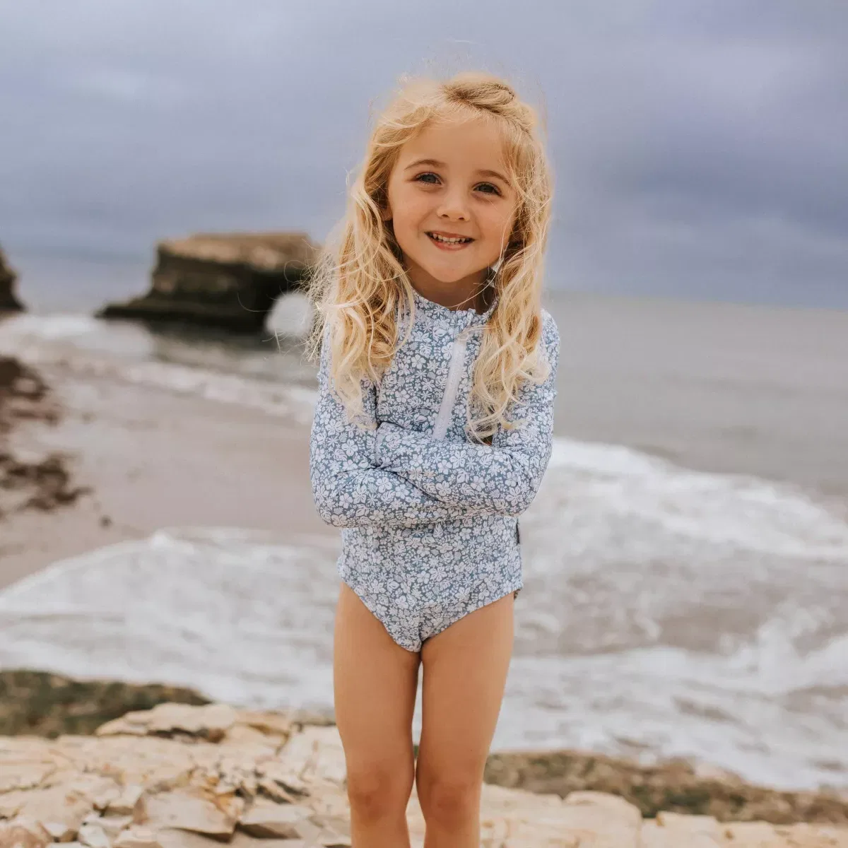 Детское платье для купания с длинным рукавом Nola Sunguard Swim, Aloha — фото 2