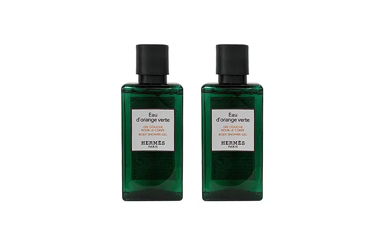 Гель для душа с ароматом апельсина и зелени, 80 мл × 2, HERMES, Orange Green