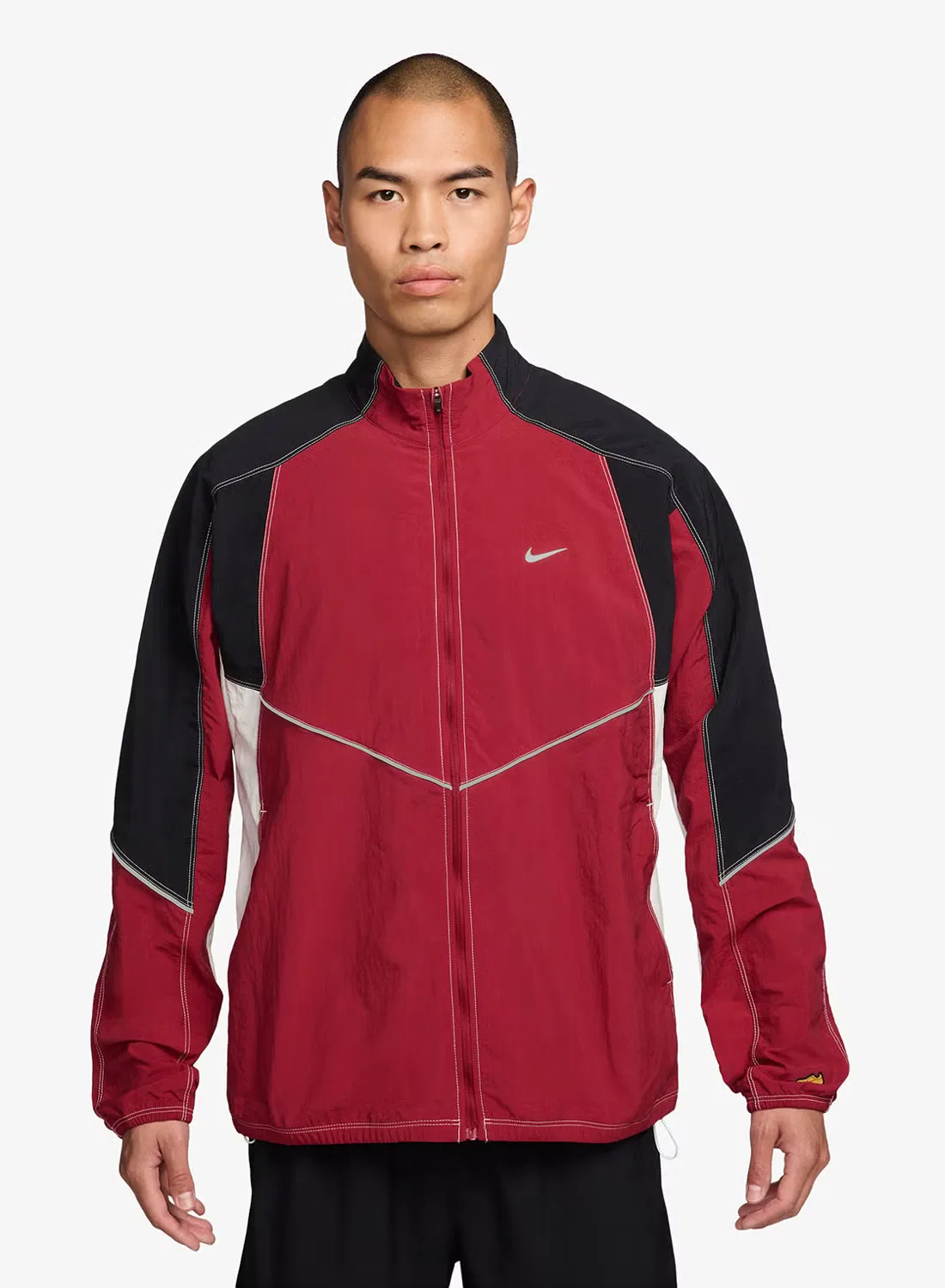 Куртка-трек с принтом Dri-Fit retro Nike, красно-черный