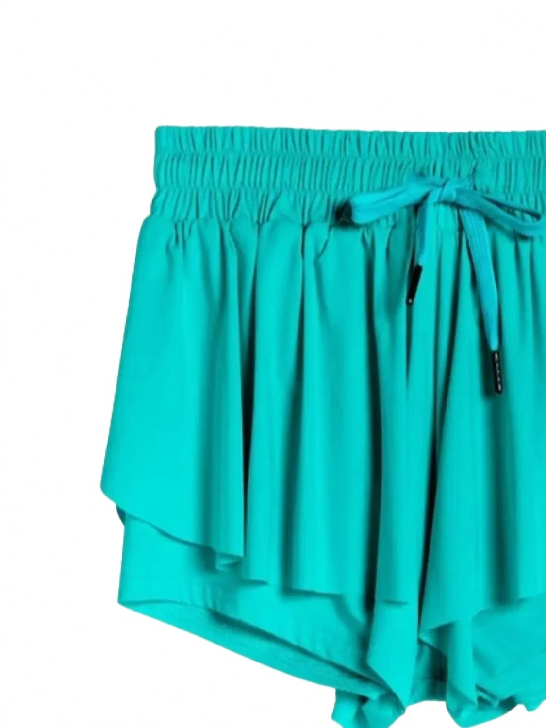 Детские шорты для девочек с принтом Butterfly Tractr, Turquoise — фото 2