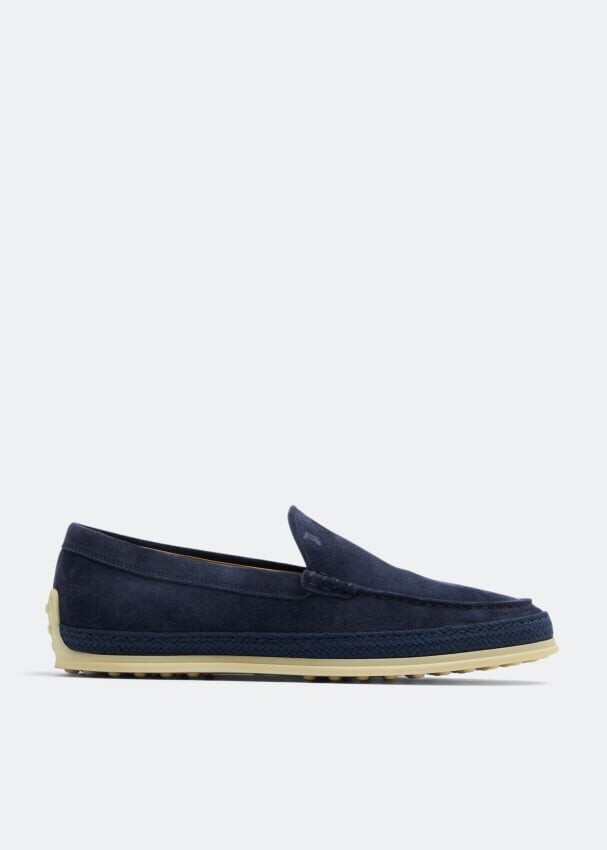 

Лоферы TOD'S Suede slip-on shoes, синий