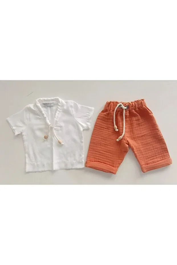 Детские шорты для мальчиков хлопковые Moms And Babies, Orange