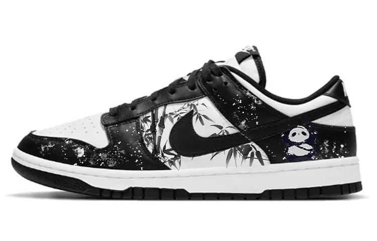 

Кастомизированные кроссовки Nike Dunk Skateboard Unisex Low-Top, белый/черный