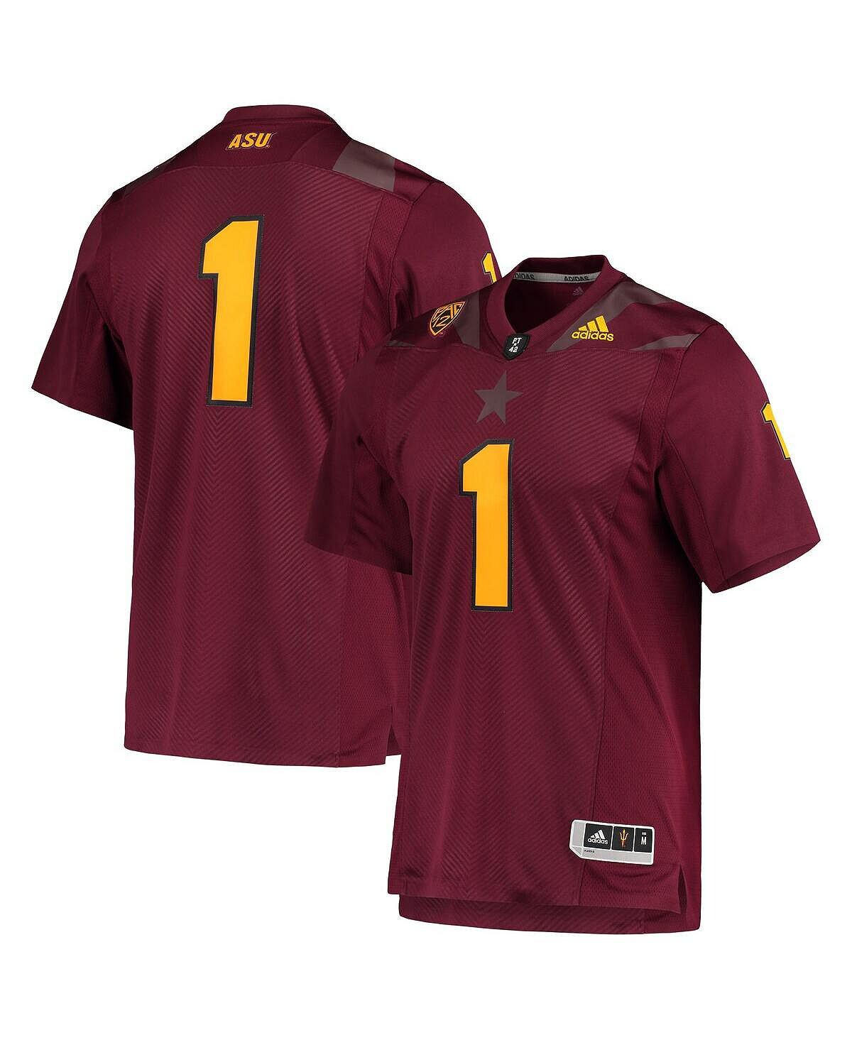 

Мужская футбольная майка 1 maroon arizona state sun devils team premier. adidas