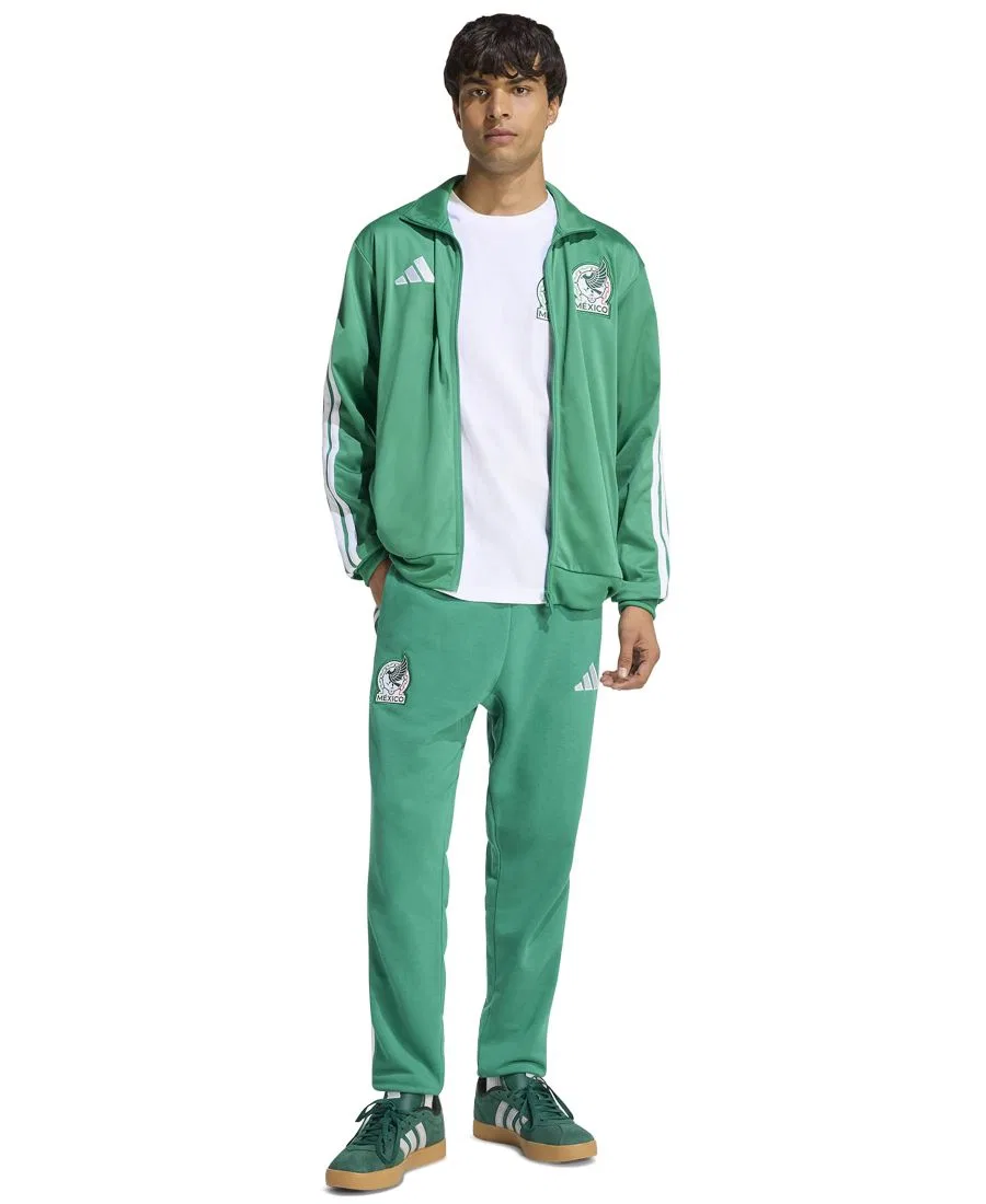 Мужская трикот-куртка с воротником-стойкой Mexico Soccer adidas, Green — фото 2