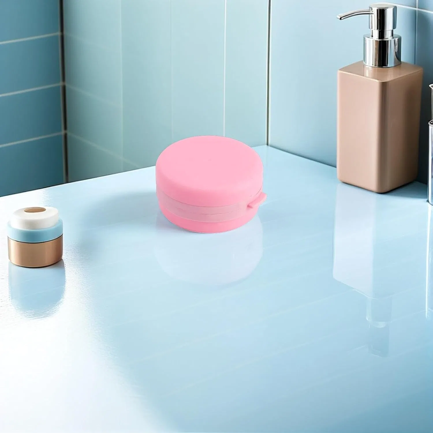 Силиконовая щетка для тела BELLIFFY, 1 шт, 8.5x8.5x4.8 см, Pink — фото 4