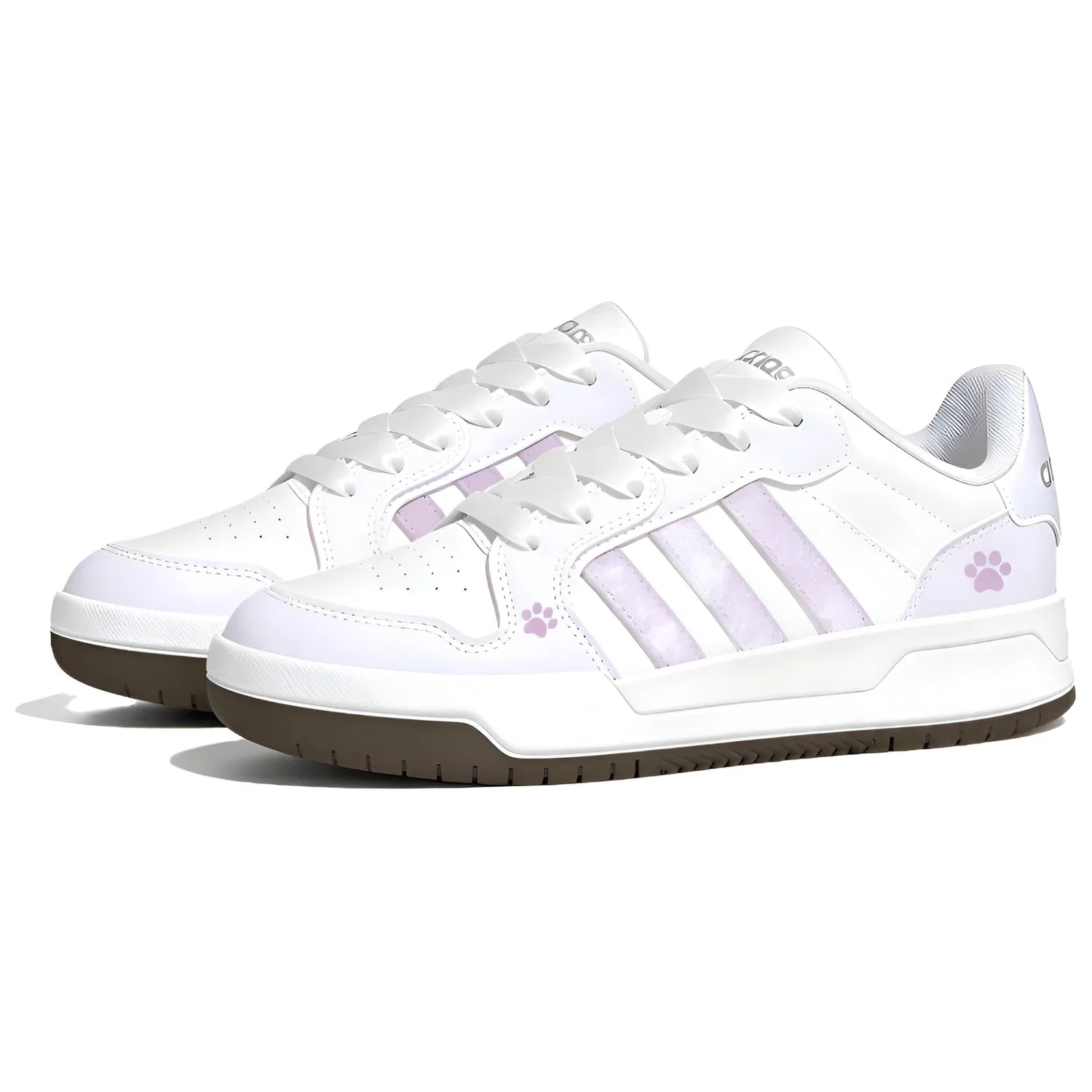 Детские скейтборд-кроссовки с принтом кошачьих лап ENTRAP Adidas, Light Purple — фото 4