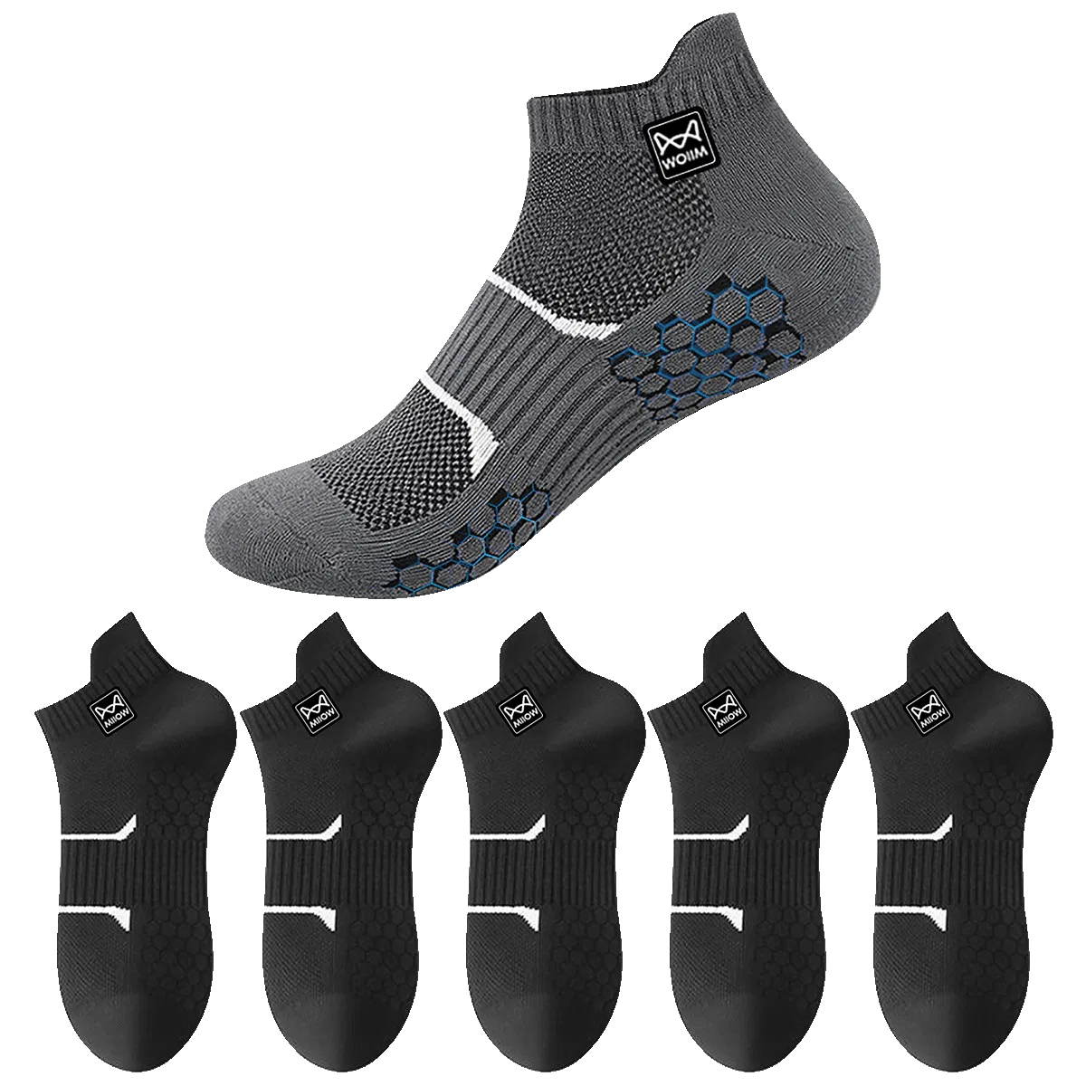 Детские баскетбольные носки 5 пар, [5 Pack]Black 5, MIIOW