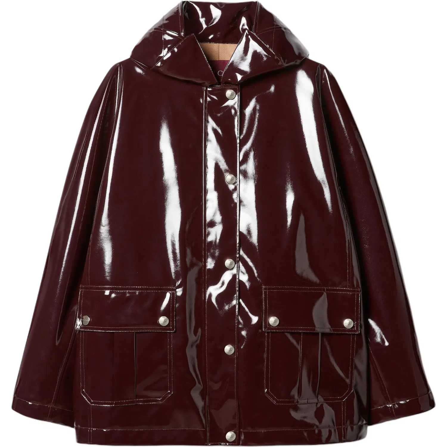 Женское пальто с капюшоном Dark Burgundy, GUCCI
