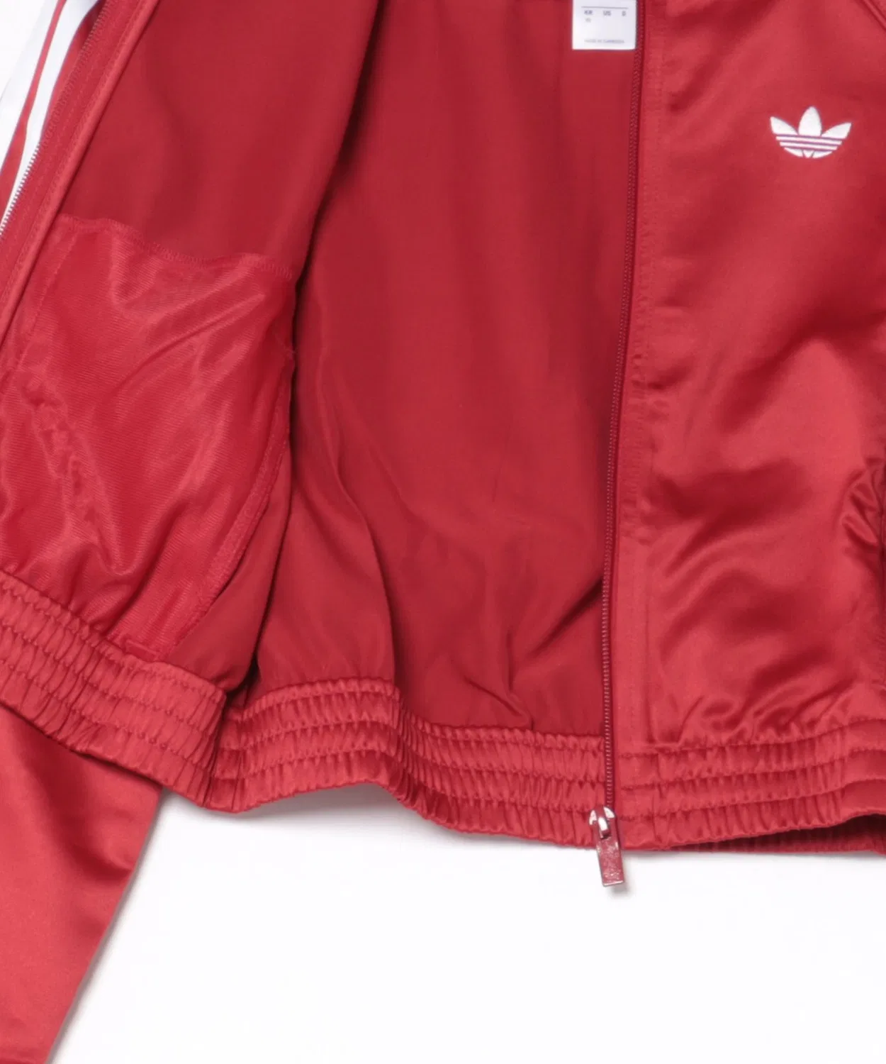 Женская куртка из сатина с молнией Team Red/White Adidas — фото 3