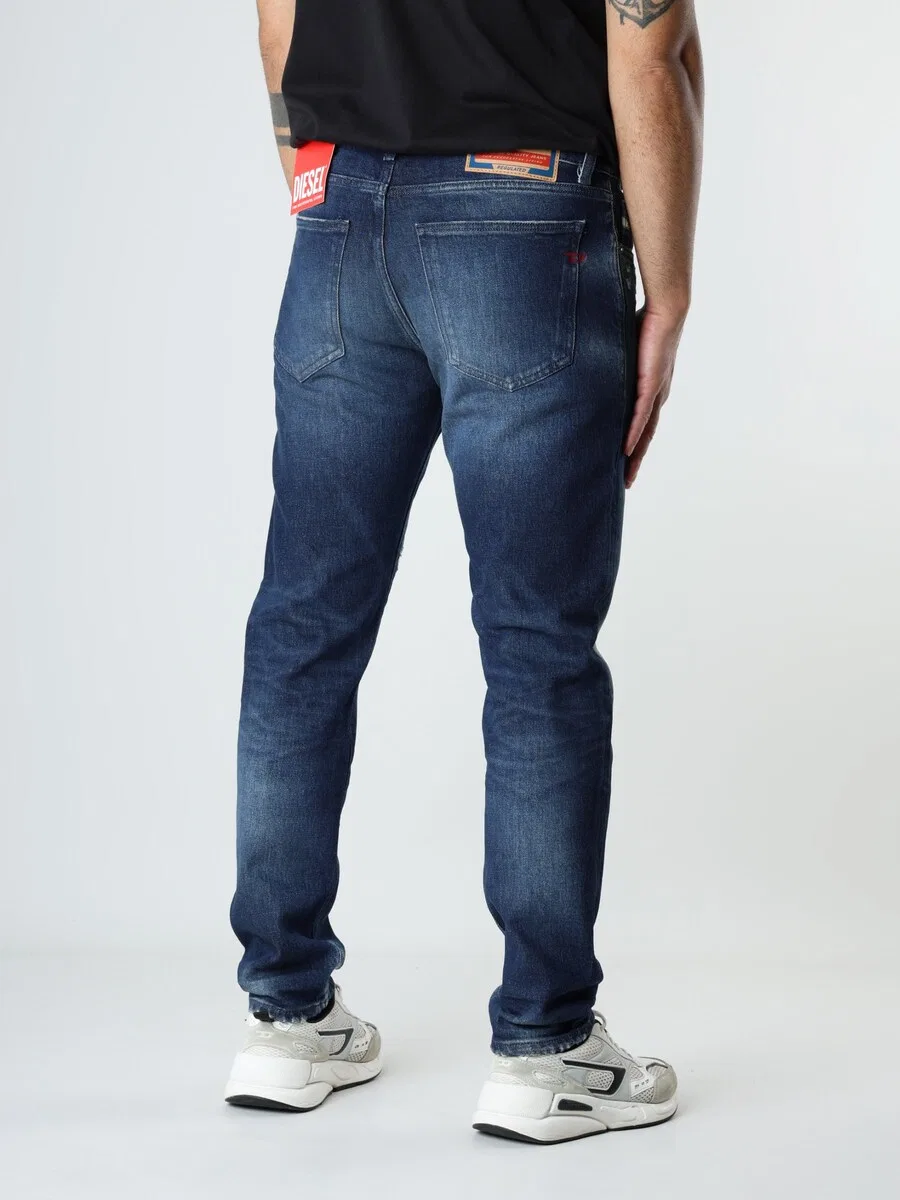 Джинсы DIESEL Slim fit '2019 D-STRUKT' темно-синего цвета — фото 4