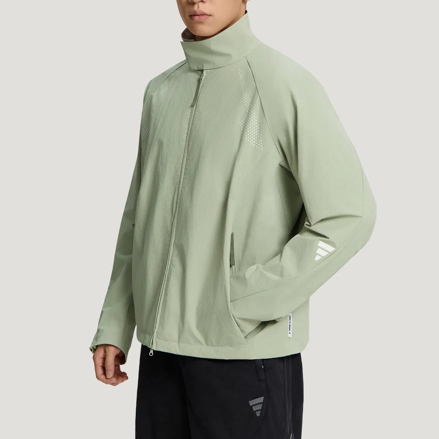Мужская куртка с высоким воротником Adidas FOS, Halo Green — фото 4