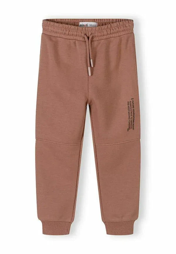 Спортивный костюм худи с капюшоном и джоггеры, принт, Set hooded with kangaroo pocket and joggers - tracksuit, Minoti, Cognac, коньячный — фото 3