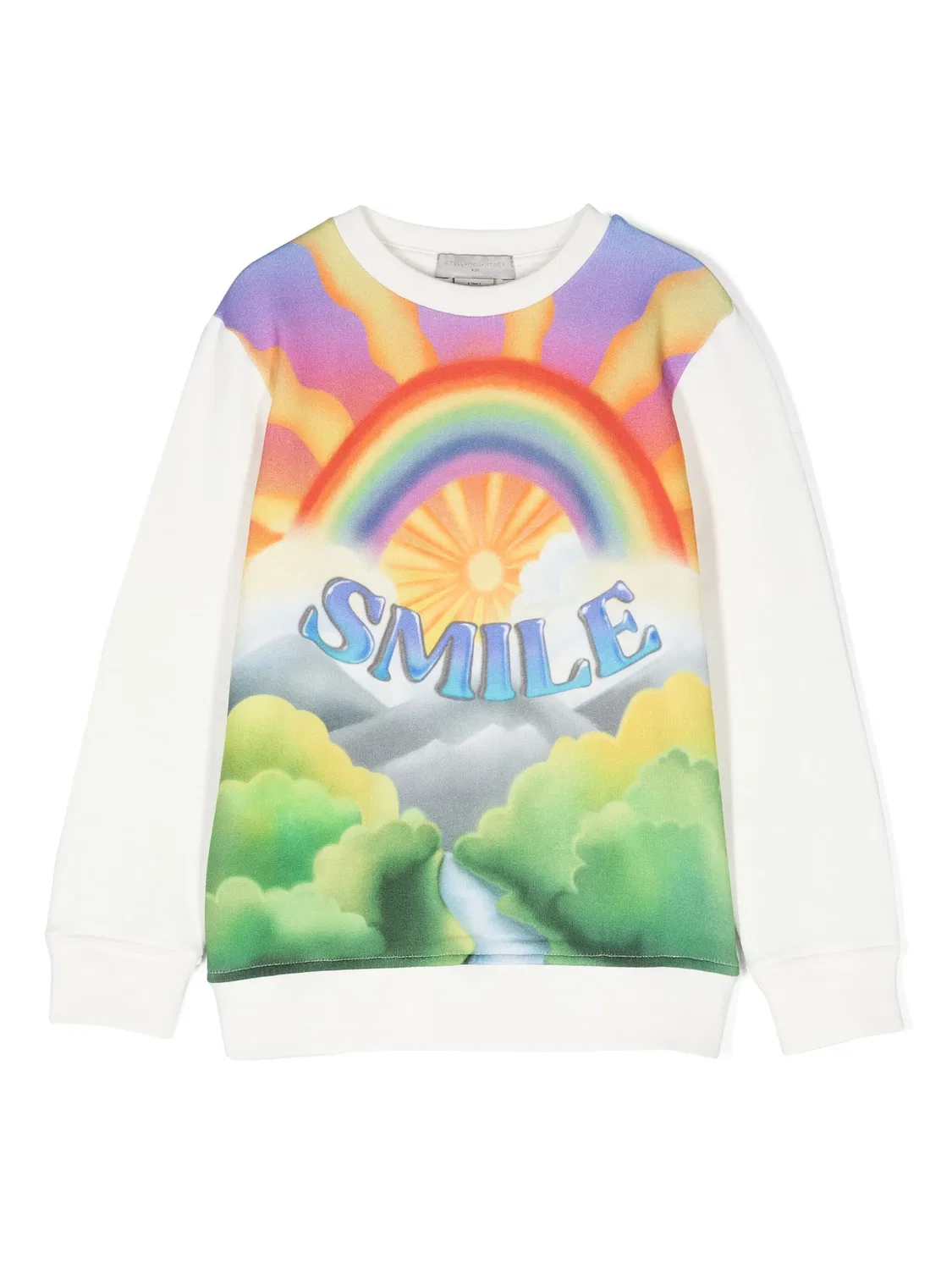 Свитшот с принтом Smile Stella McCartney, белый