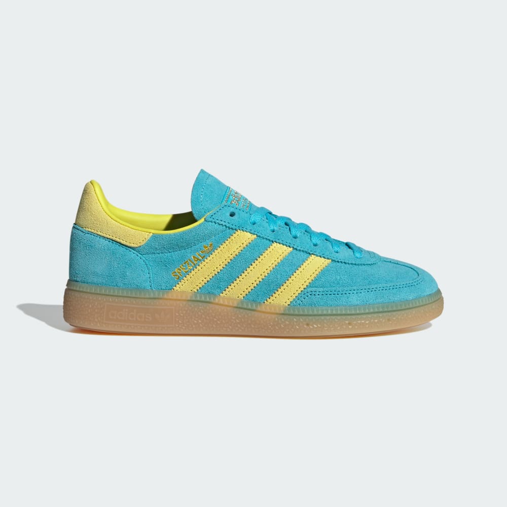 Кроссовки Adidas Handball Spezial Shoes, цвет Blue Glow/Bright Yellow/Gold Metallic