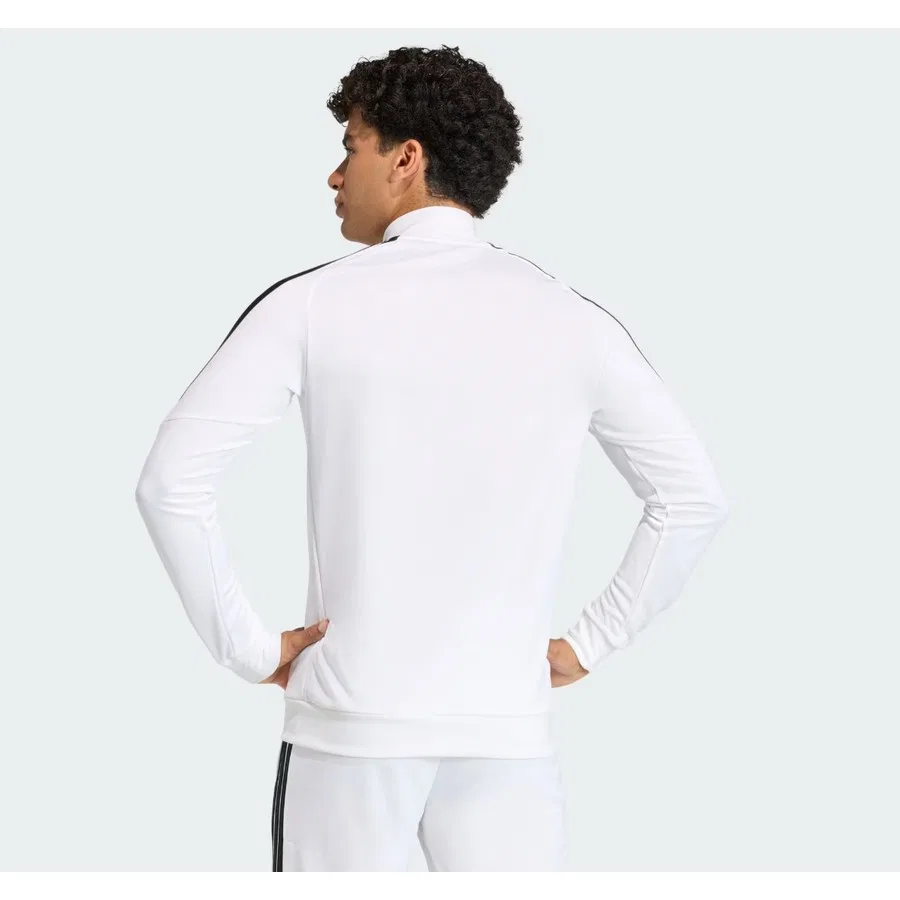 Мужской спортивный свитшот с полной застежкой-молнией, модель TIRO26L Tr Jkt, adidas, Бело-черный — фото 2