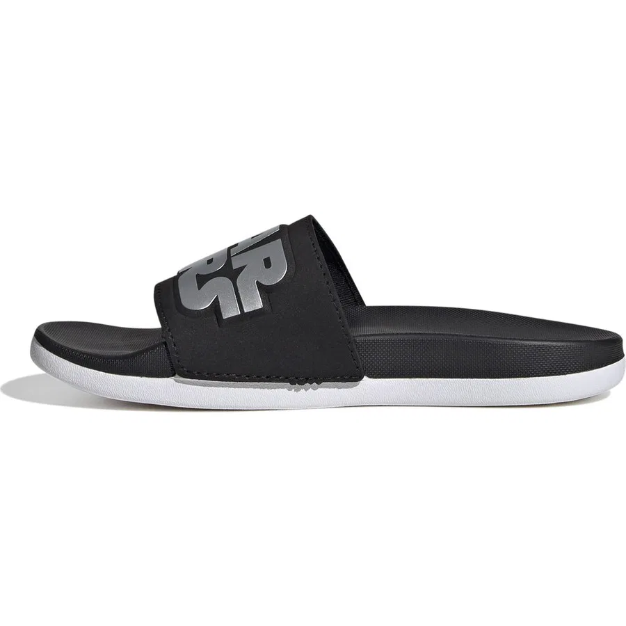 Детские шлепанцы с принтом Star Wars, модель ADILETTE Comfort, adidas, Бело-черный — фото 2