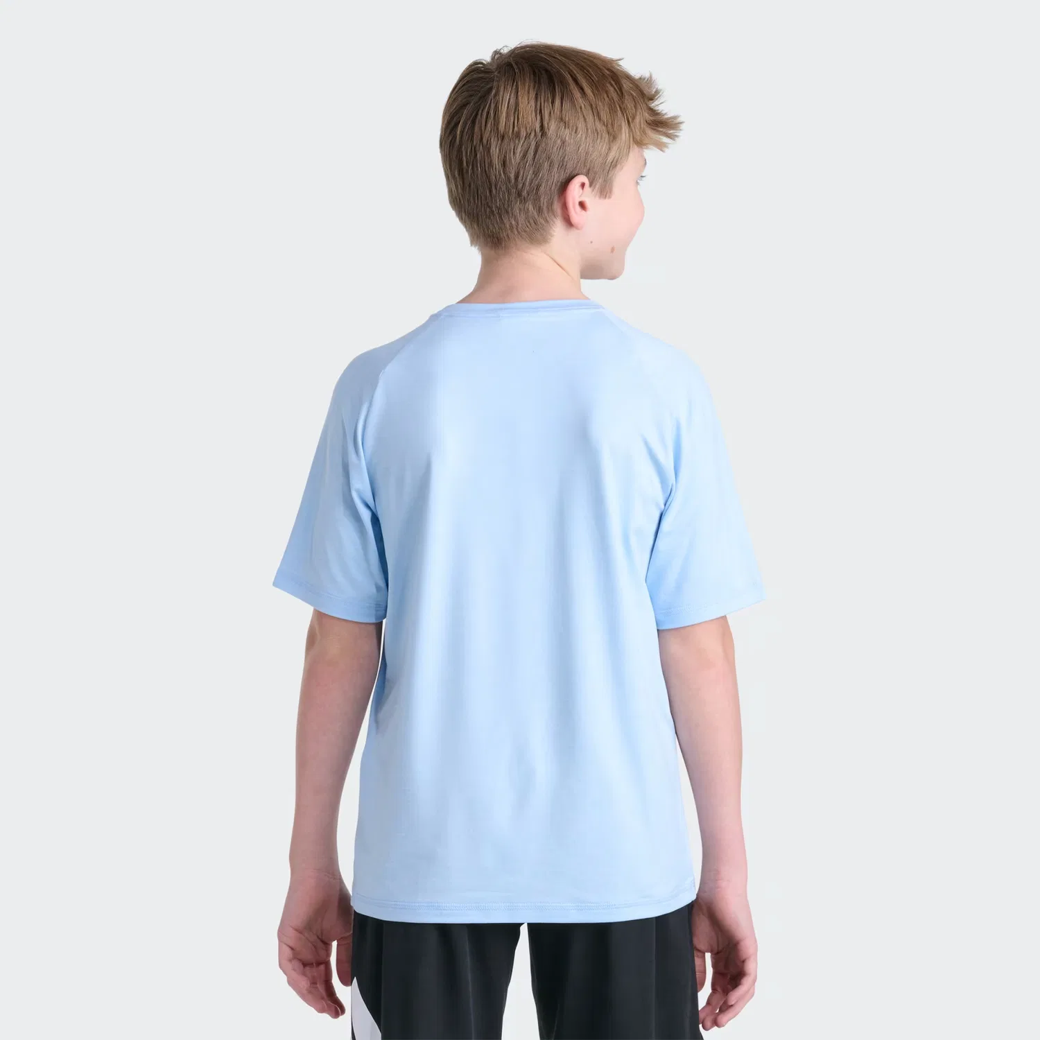 Детская футболка с рукавами реглан Raglan Mélange Tee Adidas Sportswear, небесно-голубой