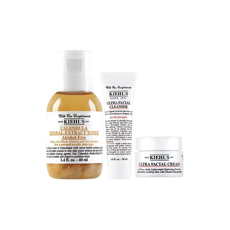 Женский набор средств по уходу за кожей Calendula Kiehl's, Toner+Cleanser+Face Cream