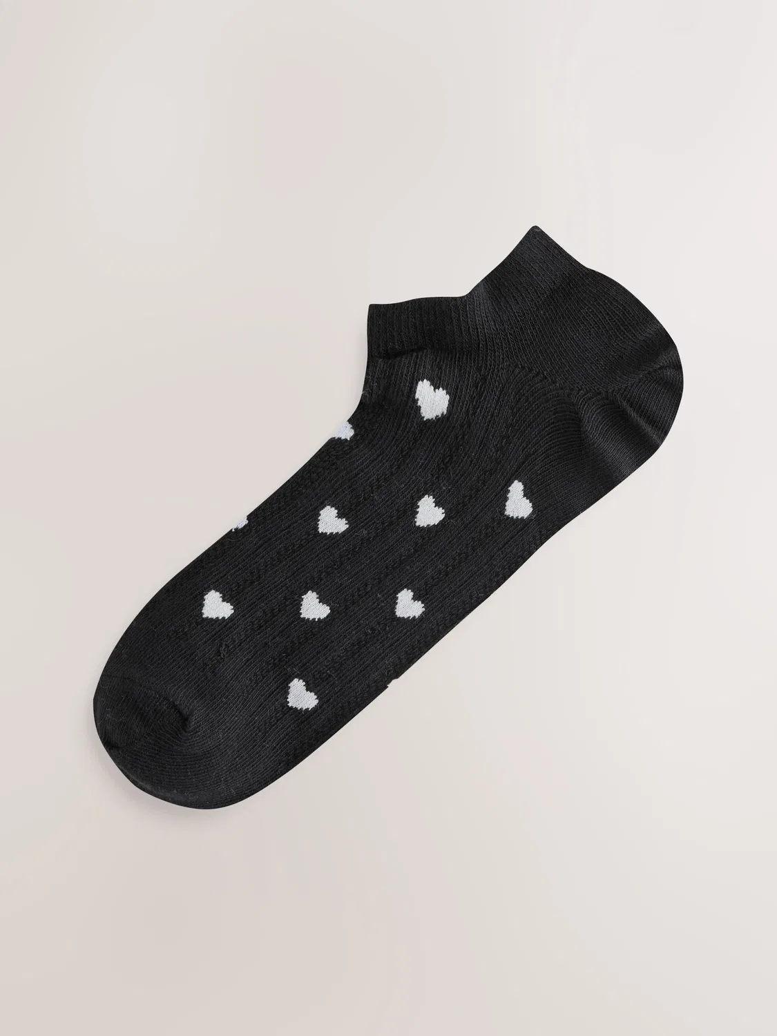 Носки Monochrome Textured Heart Pattern Trainer Socks 4 Pack Next, Monochrome — фото 2