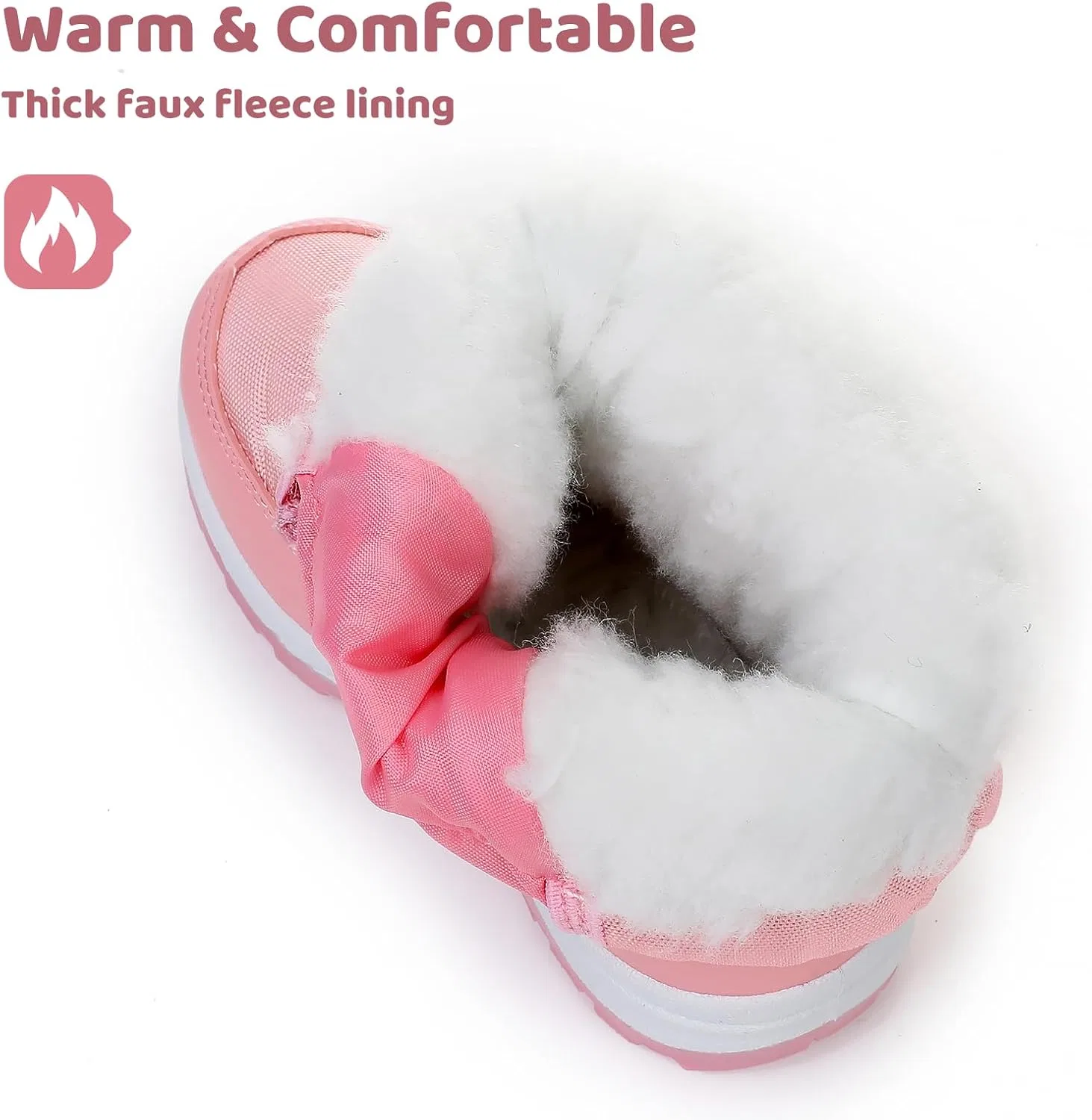 Детские зимние сапоги для девочек Snow Boots Apakowa, Pink — фото 4