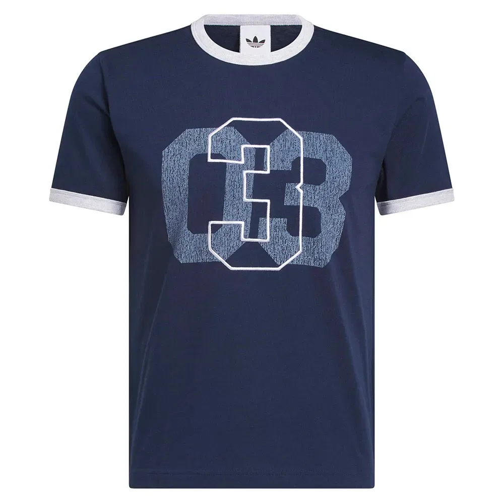Мужская футболка с коротким рукавом Ringer Trefoil Adidas Originals, Blue — фото 3