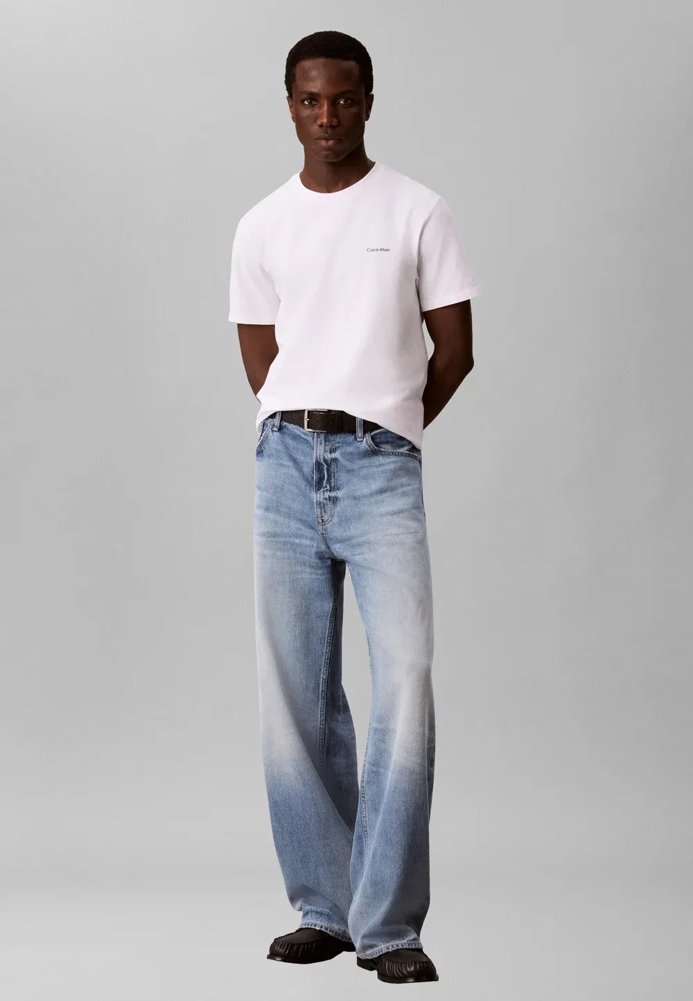 Облегающая эластичная базовая футболка Calvin Klein, Bright White — фото 2