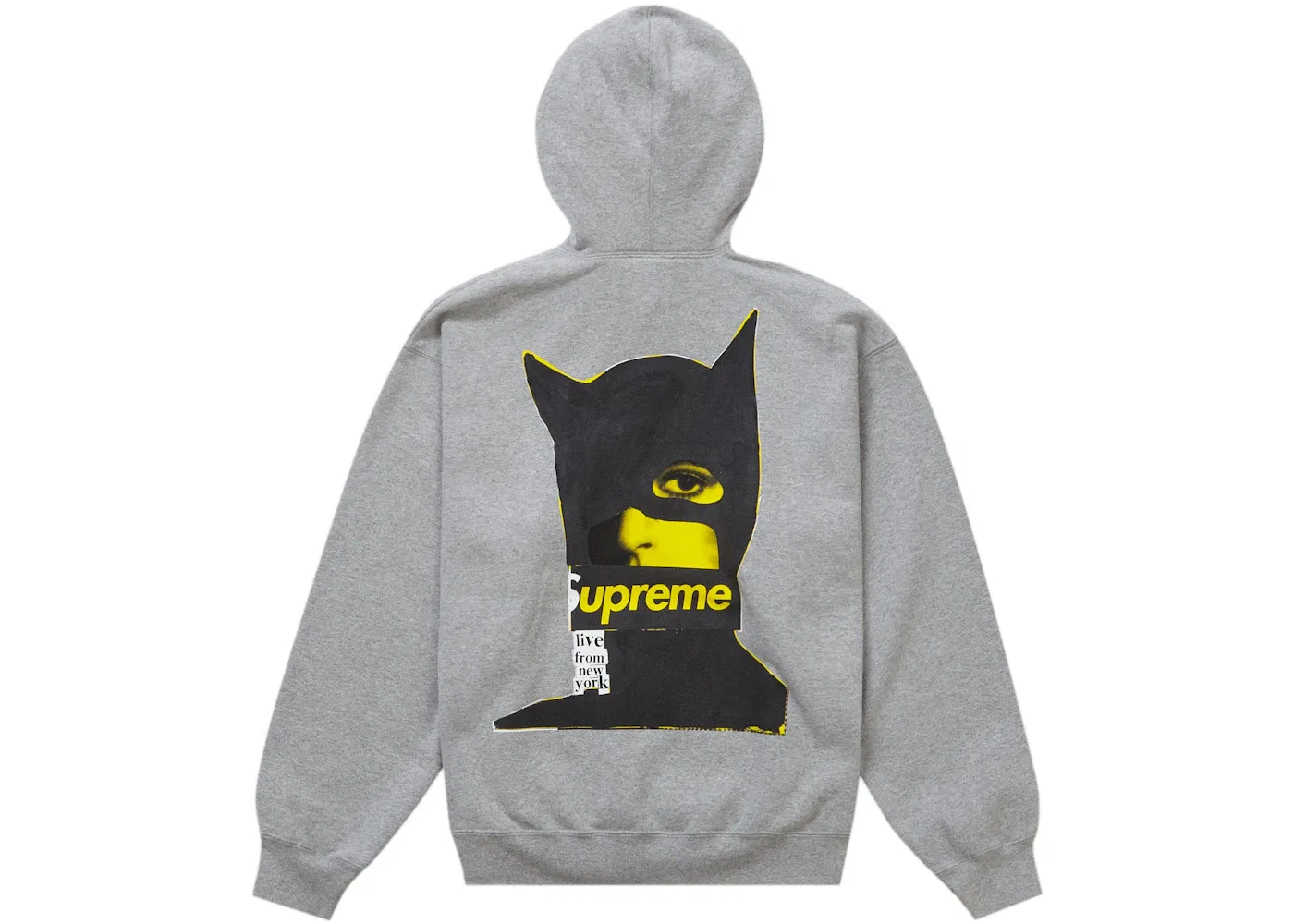 Мужская худи с принтом Supreme Cats Woman Heather Grey