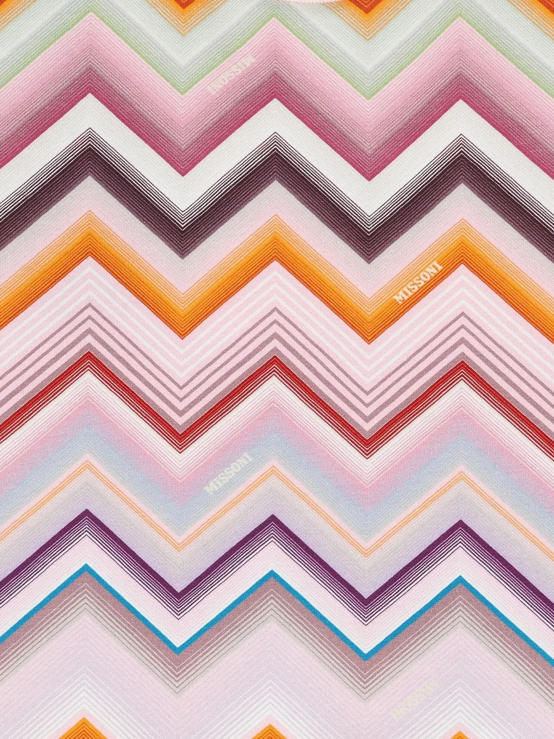 Футболка с узором зигзаг Missoni Kids, розовый — фото 3