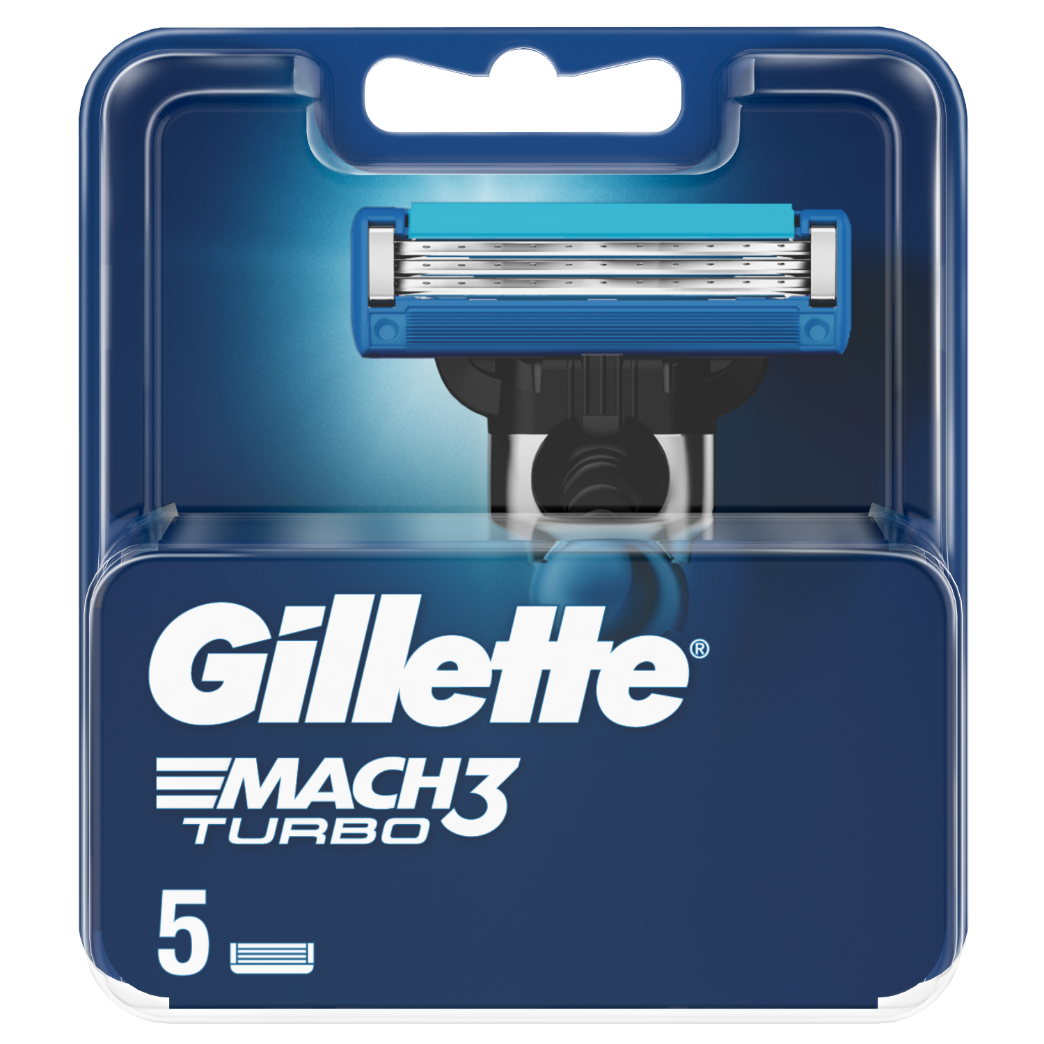 Gillette Mach3 Turbo картриджи для бритвы, 5 шт/1 упаковка - фото