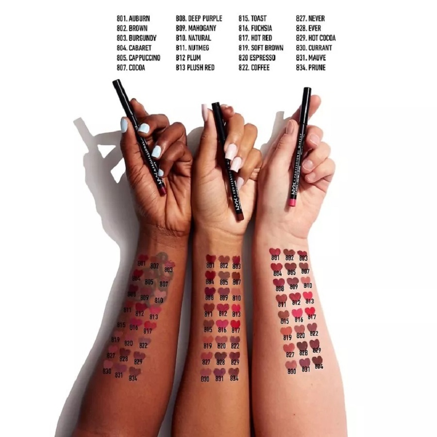 Карандаш для губ Nyx Professional Makeup Slim Natural-looking Long-wear, hot red — фото 3