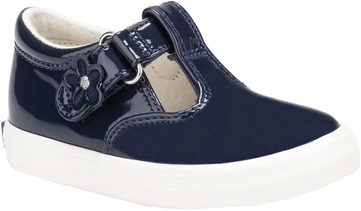 Детские балетки для девочек Daphne Keds, Navy Patent — фото 2