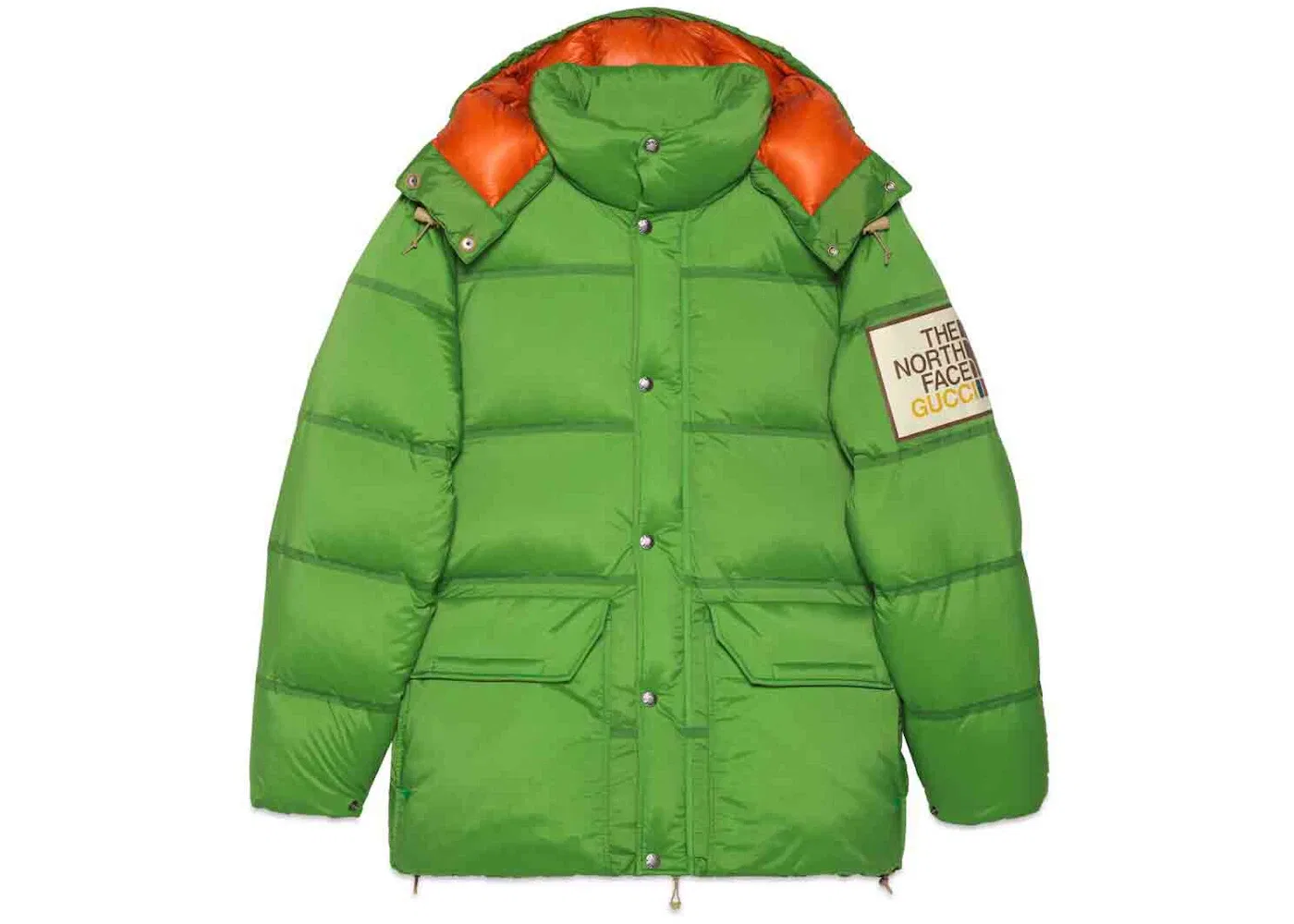 Мужская куртка-пуховик с принтом Gucci x The North Face Padded Jacket Gucci, Green