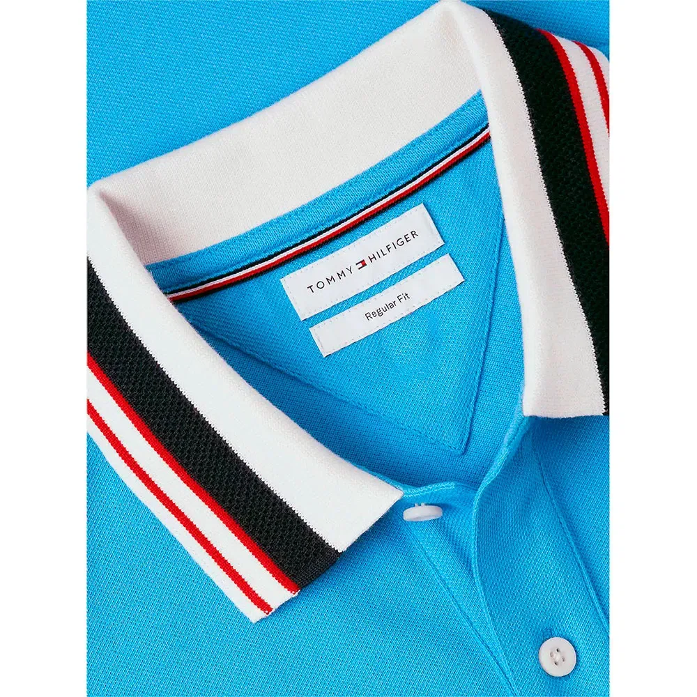 Мужское поло обычного кроя с графическим принтом Tommy hilfiger, Blue — фото 2