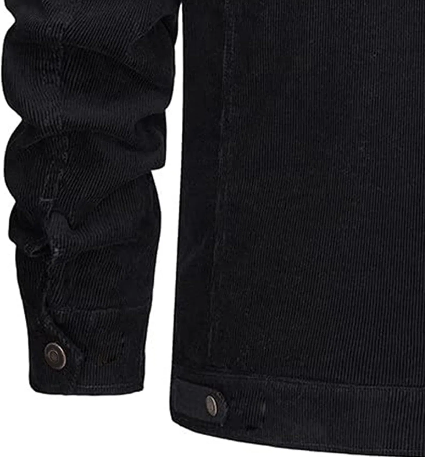 Мужская куртка из вельвета с флисовой подкладкой, Corduroy Jacket, чёрный/серый — фото 4