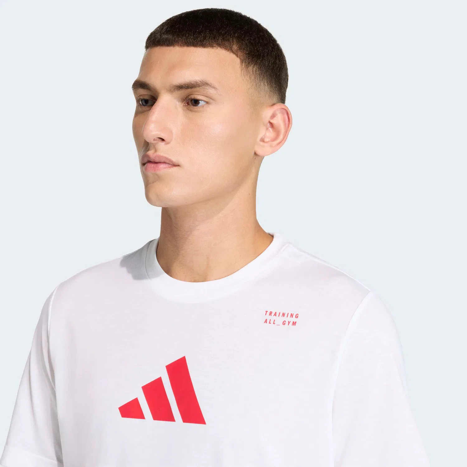 Мужская футболка с технологией CLIMACOOL Adidas Performance, White/Pure Ruby — фото 4