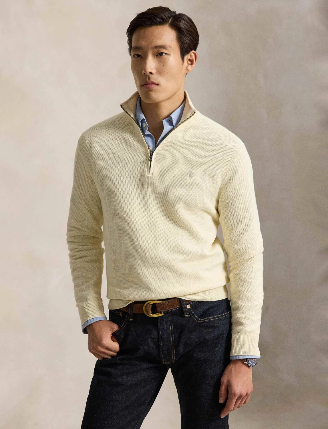 Свитер с молнией Polo Ralph Lauren, Crema