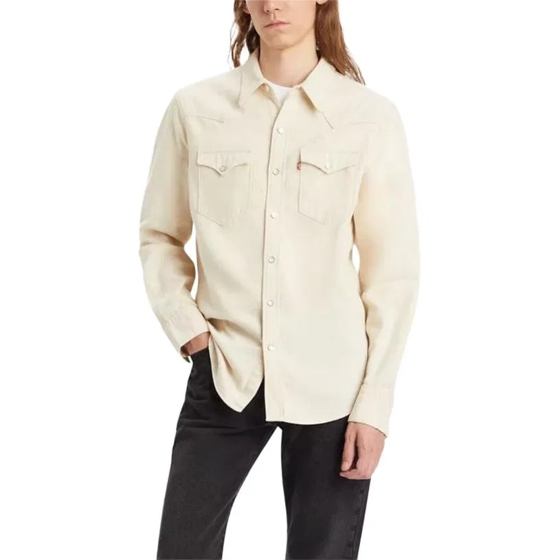 Levis Мужская рубашка Levi's Barstow Western Button Shirt, Ecru — фото 2