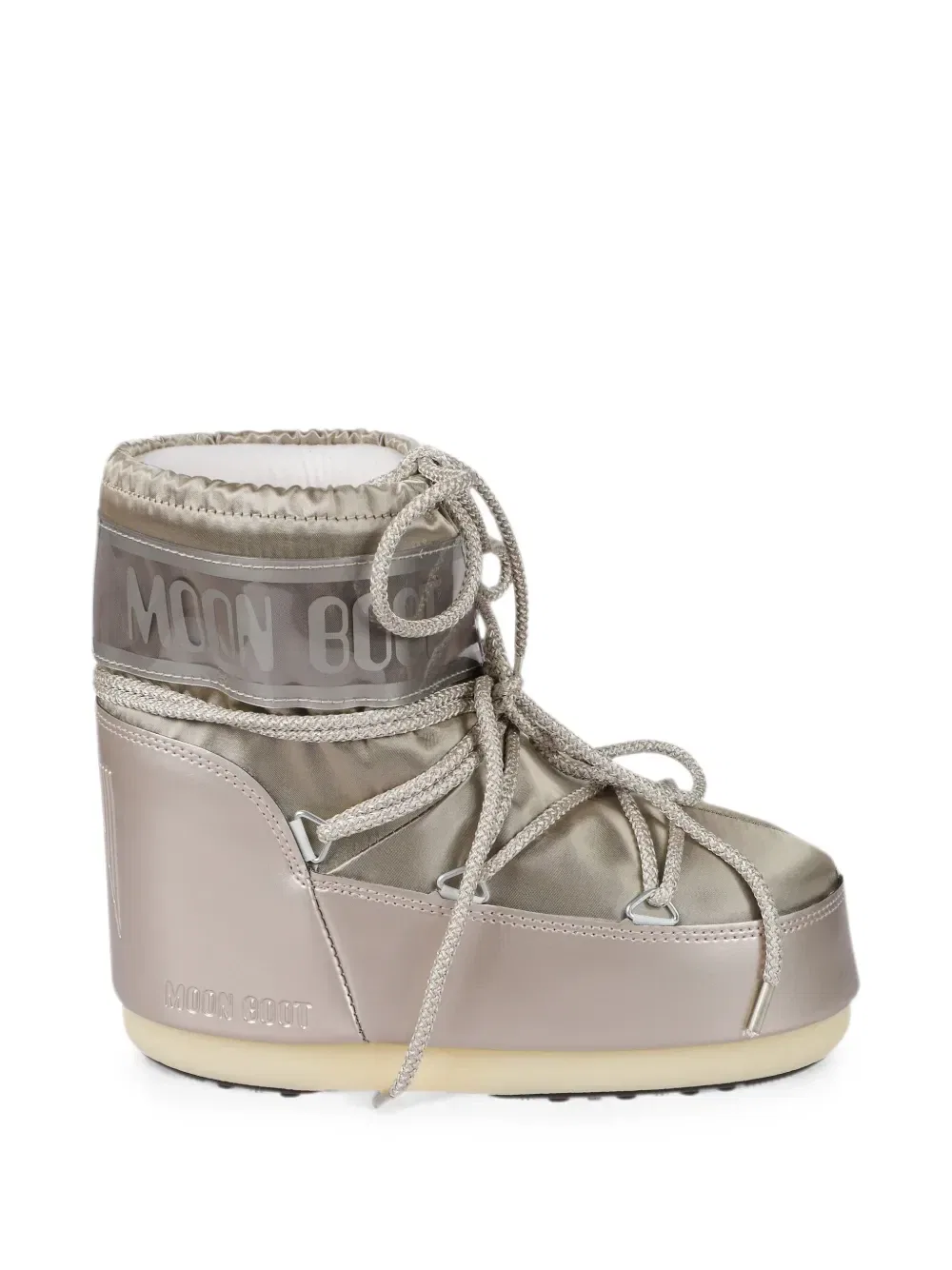 Кроссовки с эффектом металлик Moon Boot Kids, бежевый
