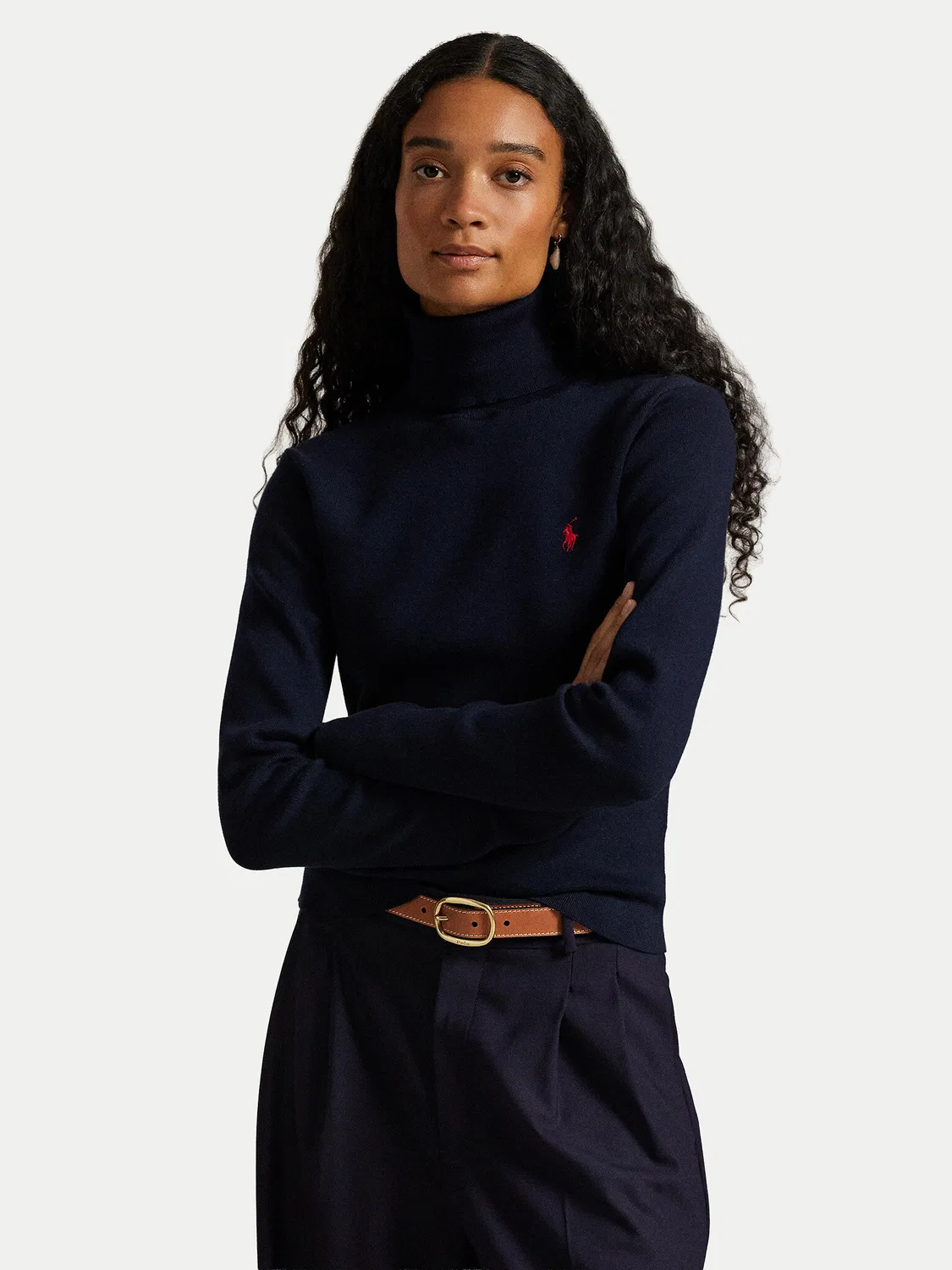 Женская водолазка стандартного кроя Polo Ralph Lauren, темно-синий