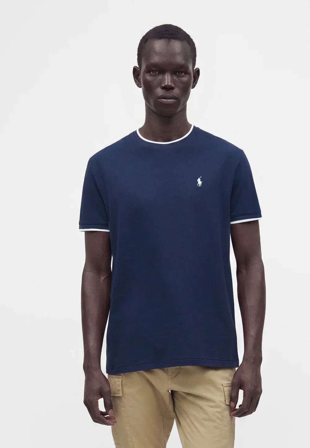 Вязаная - базовая футболка Polo Ralph Lauren, Newport Navy